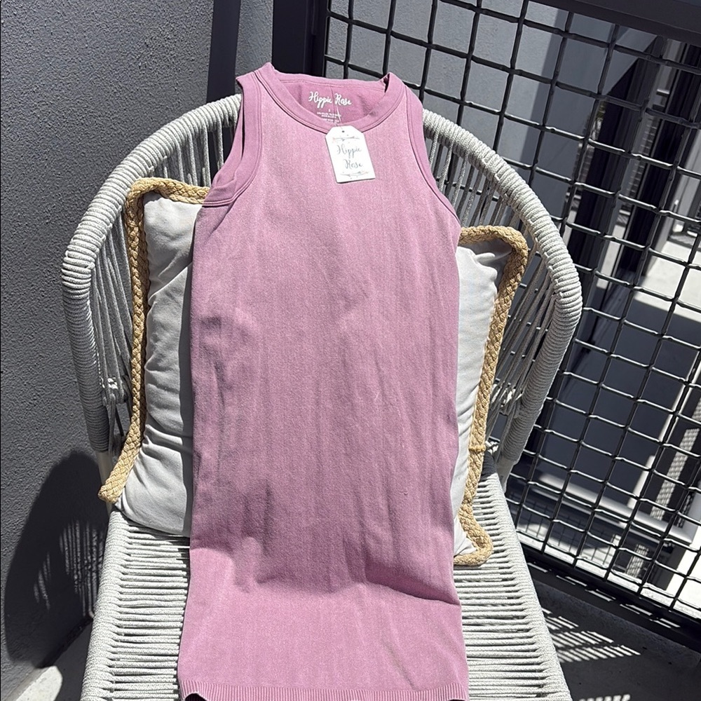 NWT HIPPIE ROSE BODYCON SLEEVELESS TANK DRESS - Picture 2 of 9